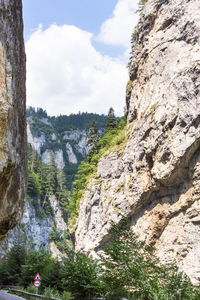 Scenic view of rock formations against sky