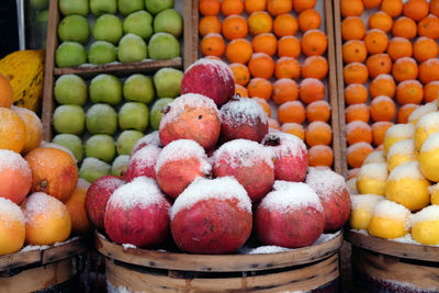 Close-up of apples in basket