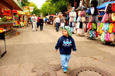 Full length of a man standing on street