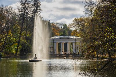 Sofievsky arboretum or sofiyivsky park in uman, on a sunny autumn day