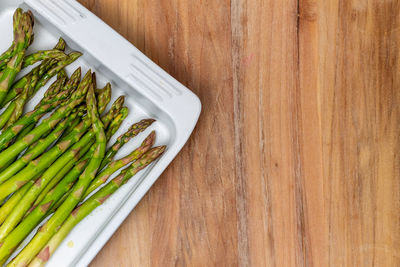 High angle view of food on table