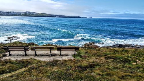 Scenic view of sea against sky