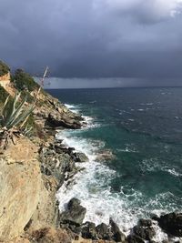 Scenic view of sea against sky