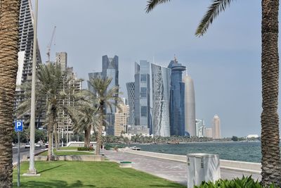 View of modern buildings against sky