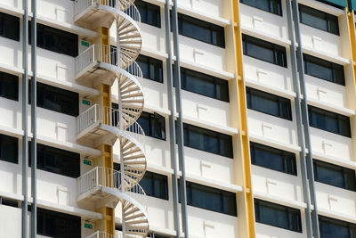 Low angle view of fire escape on building