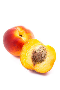 Close-up of apple against white background