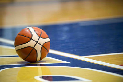 Close-up of ball on sports court