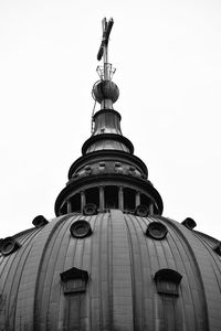 Low angle view of building against clear sky