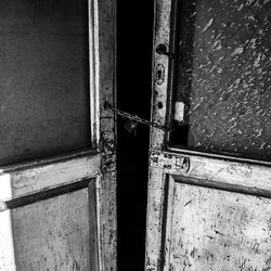 Close-up of rusty metal door