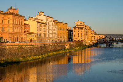 Bridge over river in city