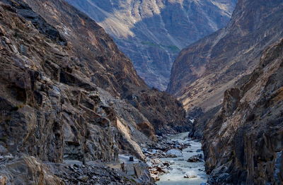 Scenic view of snowcapped mountains