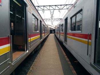 Train at railroad station platform