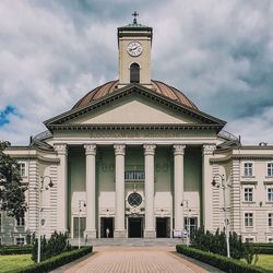 View of building against cloudy sky