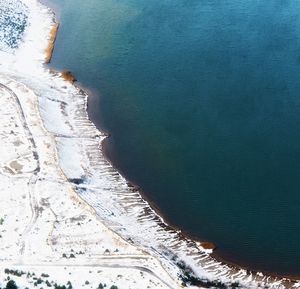 High angle view of beach