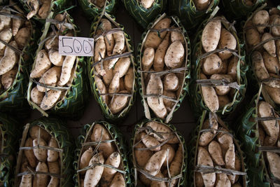 Full frame shot of vegetables for sale in market