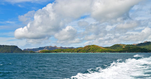 Panoramic view of sea against sky