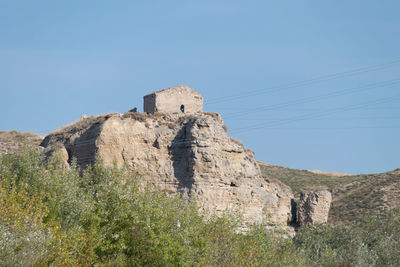 Low angle view of castle against clear sky