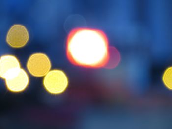 Defocused image of illuminated lights