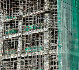 Full frame shot of metallic structure at construction site