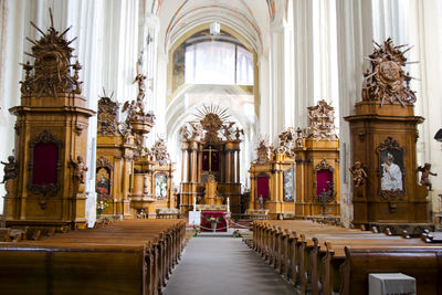 View of temple in building