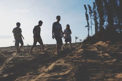 Group of people walking on land