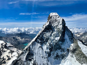 Scenic view of snowcapped mountains against sky matterhorn