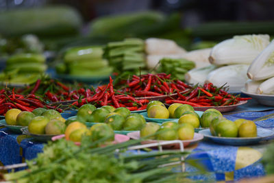 Vegetables for sale in market