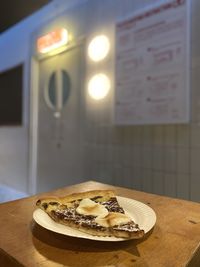 Close-up of cake on table