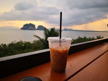 Coffee near the sea view