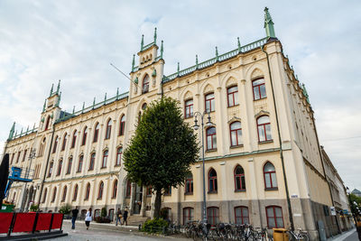 Low angle view of building against sky