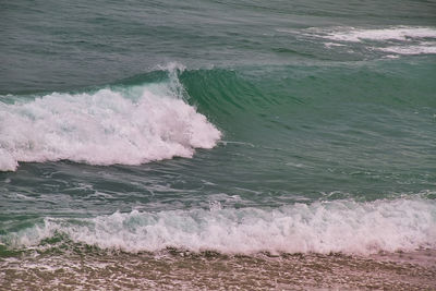 Waves rushing towards shore