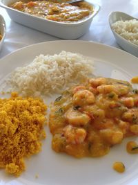 Close-up of served food