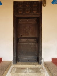 Close-up of closed door