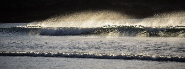 View of waves in sea