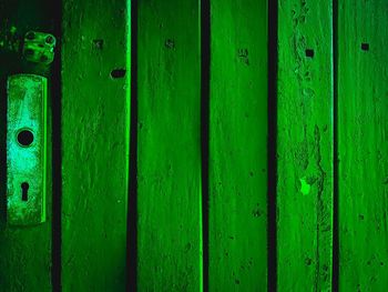 Full frame shot of green door