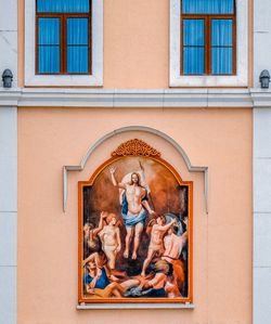 Group of people in front of building