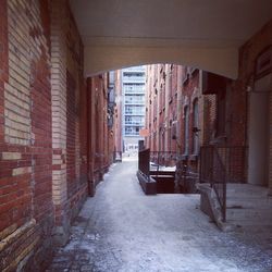 Empty narrow alley