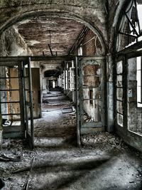 Interior of abandoned building