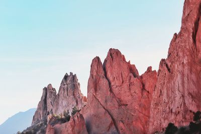 Scenic view of rocky mountains against sky