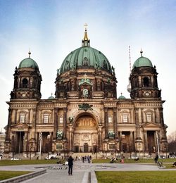 Low angle view of church against sky