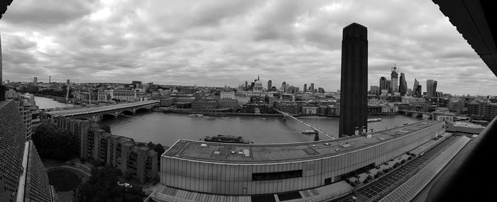 Panoramic view of buildings against sky