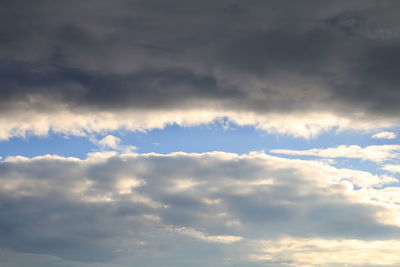 Low angle view of clouds in sky