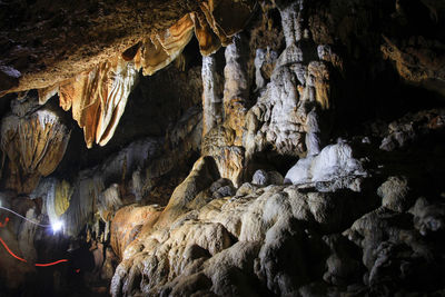 Rock formation in cave