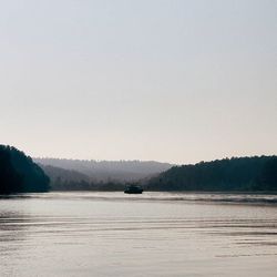 Scenic view of mountains against clear sky