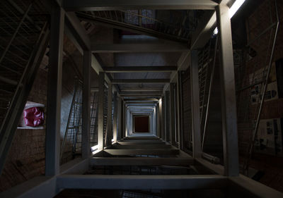 Directly above shot of stairway in building