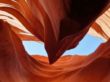 View of rock formations in desert