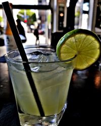 Close-up of drink on table