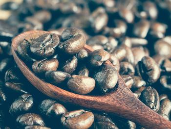 Full frame shot of roasted coffee beans