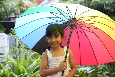 Young woman with umbrella