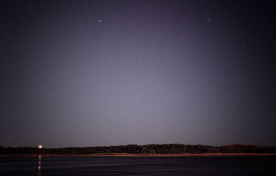 Scenic view of landscape at night